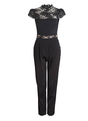 alice+olivia Jumpsuit mit Spitzeneinsatz