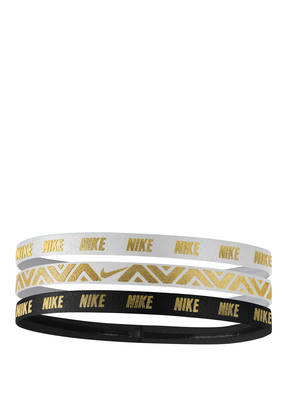 Nike 3er-Pack Haarbänder mit Metallic-Print