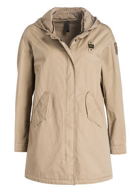 Blauer Parka