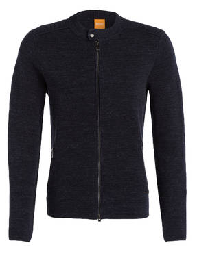 BOSS Strickjacke ALBON im Biker-Stil