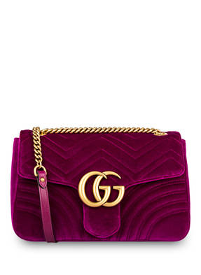 GUCCI Samt-Schultertasche GG MARMONT MEDIUM