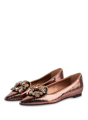 ras Ballerinas mit Schmucksteinbesatz