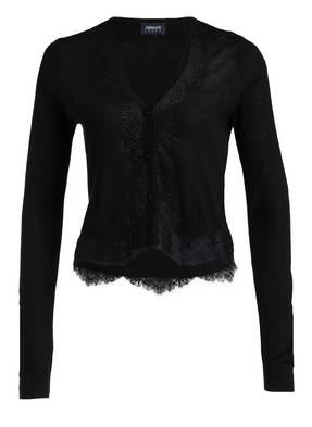 ARMANI JEANS Strickjackemit Spitzenbesatz