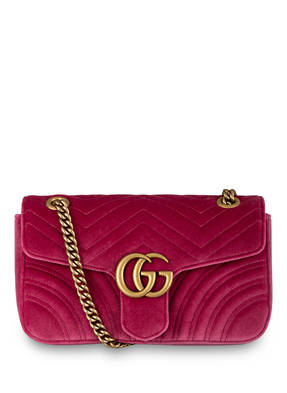 GUCCI Samt-Umhängetasche GG MARMONT SMALL