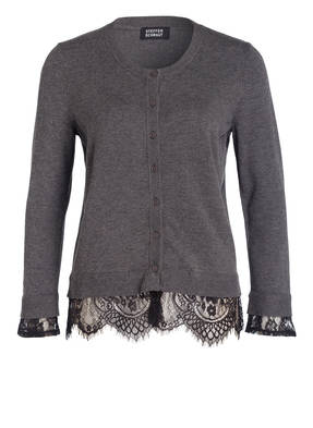 STEFFEN SCHRAUT Strickjacke mit Spitzenbesatz