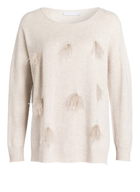 FABIANA FILIPPI Pullover mit Federnbesatz