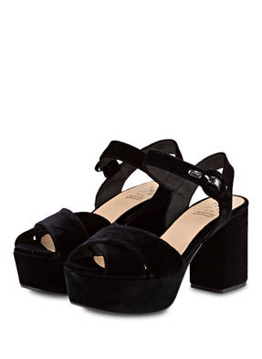 KMB Plateau-Sandalen aus Samt