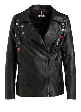 TOMMY JEANS Bikerjacke in Lederoptik