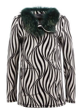 AIRFIELD Strickjacke mit Fellbesatz
