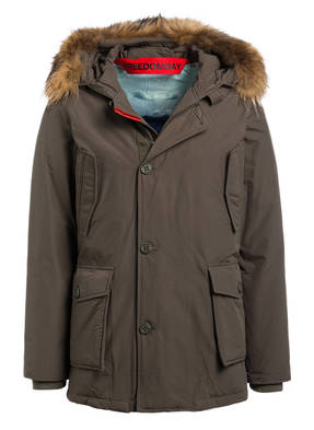 FREEDOMDAY Daunenparka mit abnehmbarem Pelzbesatz