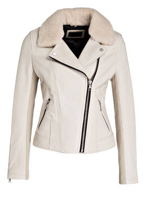 UGG Lederjacke mit Lammfellbesatz