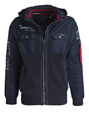 CAMP DAVID Strickjacke im Materialmix