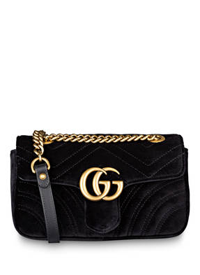 GUCCI Samt-Umhängetasche GG MARMONT MINI