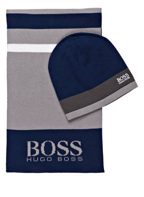 BOSS Set: Schal und Mütze