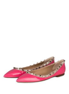 VALENTINO GARAVANI Lack-Ballerinas ROCKSTUD