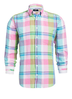 STROKESMAN'S Hemd Modern Fit mit Leinenanteil