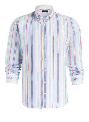 STROKESMAN'S Hemd Modern Fit mit Leinenanteil