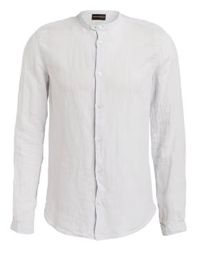 EMPORIO ARMANI Leinenhemd Regular Fit mit Stehkragen