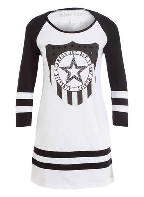 JET SET Longshirt mit Schmucksteinbesatz