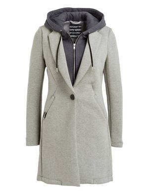 Superdry Mantel mit Kapuzeneinsatz