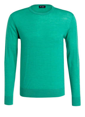 HACKETT LONDON Feinstrickpullover mit Ellbogen-Patches