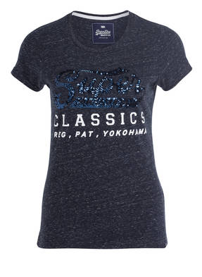 Superdry T-Shirt mit Paillettenbesatz