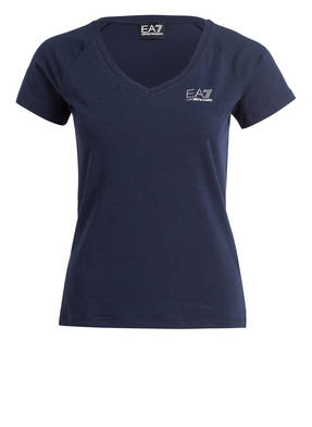 EA7 EMPORIO ARMANI T-Shirt mit Schmucksteinbesatz