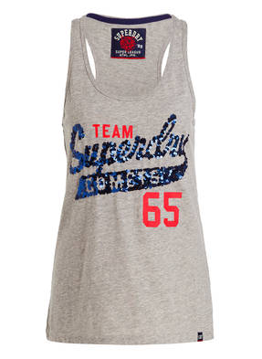 Superdry Tanktop mit Paillettenbesatz