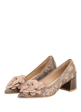 ras Pumps mit Paillettenbesatz