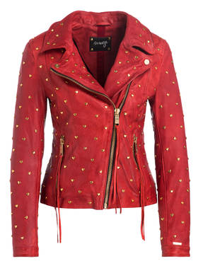 Maze Lederjacke mit Nietenbesatz