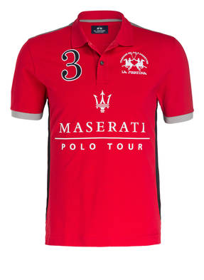 LA MARTINA Piqué-Poloshirt Regular Fit aus der MASERATI POLO TOUR Kollektion