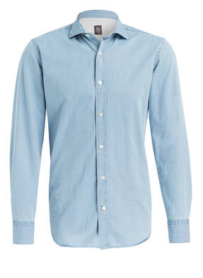 eleventy Hemd Slim Fit in Jeans-Optik