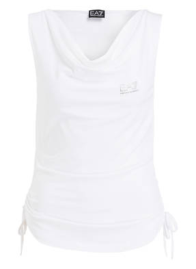 EA7 EMPORIO ARMANI Top mit Strasssteinbesatz