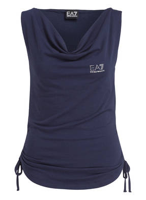 EA7 EMPORIO ARMANI Top mit Strasssteinbesatz