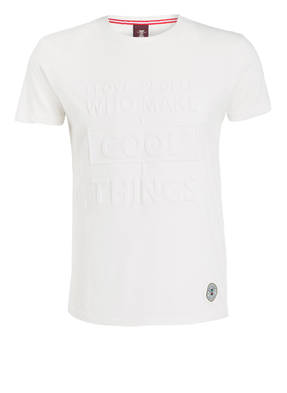 Recycled Art World T-Shirt mit monochromem 3D-Print