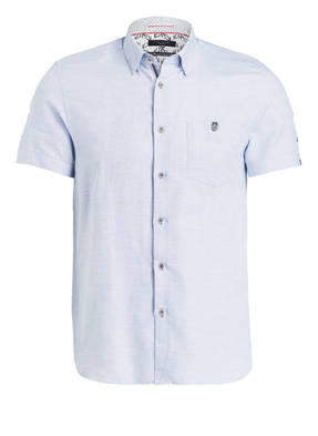 TED BAKER Halbarm-Hemd Slim-Fit mit Leinenanteil