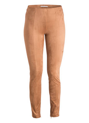 RAFFAELLO ROSSI Leggings in Veloursleder-Optik
