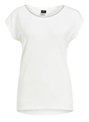 s.Oliver BLACK LABEL T-Shirt mit Schmucksteinbesatz