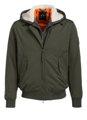 ARMANI EXCHANGE Blouson mit herausnehmbarer Weste und Felloptik-Futter