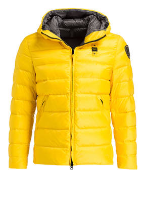 Blauer Daunenjacke