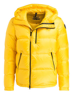 Blauer Daunenjacke