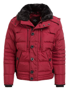 WELLENSTEYN Steppjacke STARDUST mit abnehmbarer Kapuze und Felloptik-Besatz