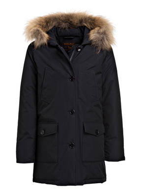 WOOLRICH Daunenparka mit abnehmbarem Echtpelzbesatz