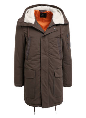 ARMANI EXCHANGE Parka mit Felloptik-Besatz