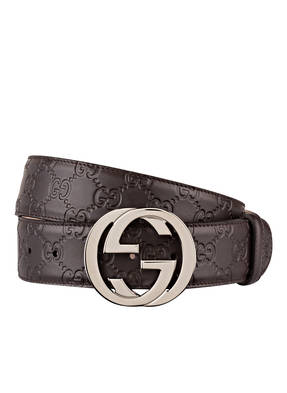 GUCCI Pasek skórzany SIGNATURE