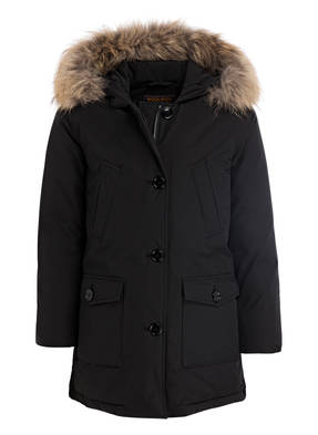 WOOLRICH Daunenparka mit abnehmbarem Echtpelzbesatz