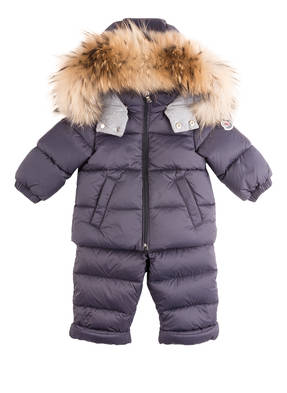 MONCLER Schneeanzug mit Echtpelzbesatz