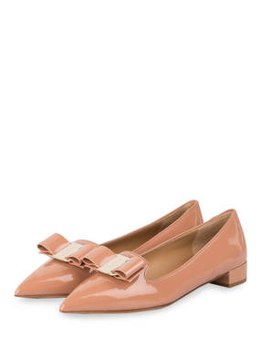 Salvatore Ferragamo Lack-Slipper BIG VARA BOW