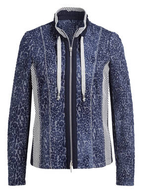 just white Jerseyjacke im Materialmix
