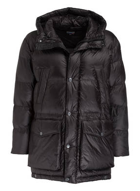 Blauer Daunenparka